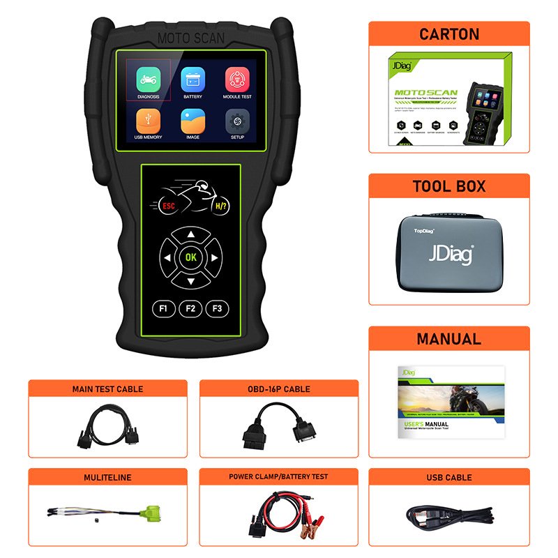 Professional Diagnostic Tool for Car Motorcycle OBD2 Scanner 12V Battery test High precision high and low temperature