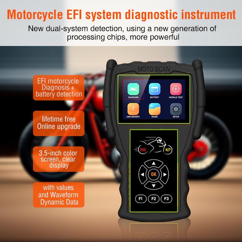 Professional Diagnostic Tool for Car Motorcycle OBD2 Scanner 12V Battery test High precision high and low temperature