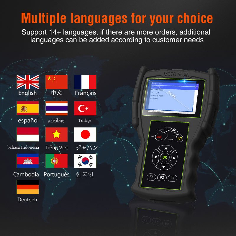 Professional Diagnostic Tool for Car Motorcycle OBD2 Scanner 12V Battery test High precision high and low temperature