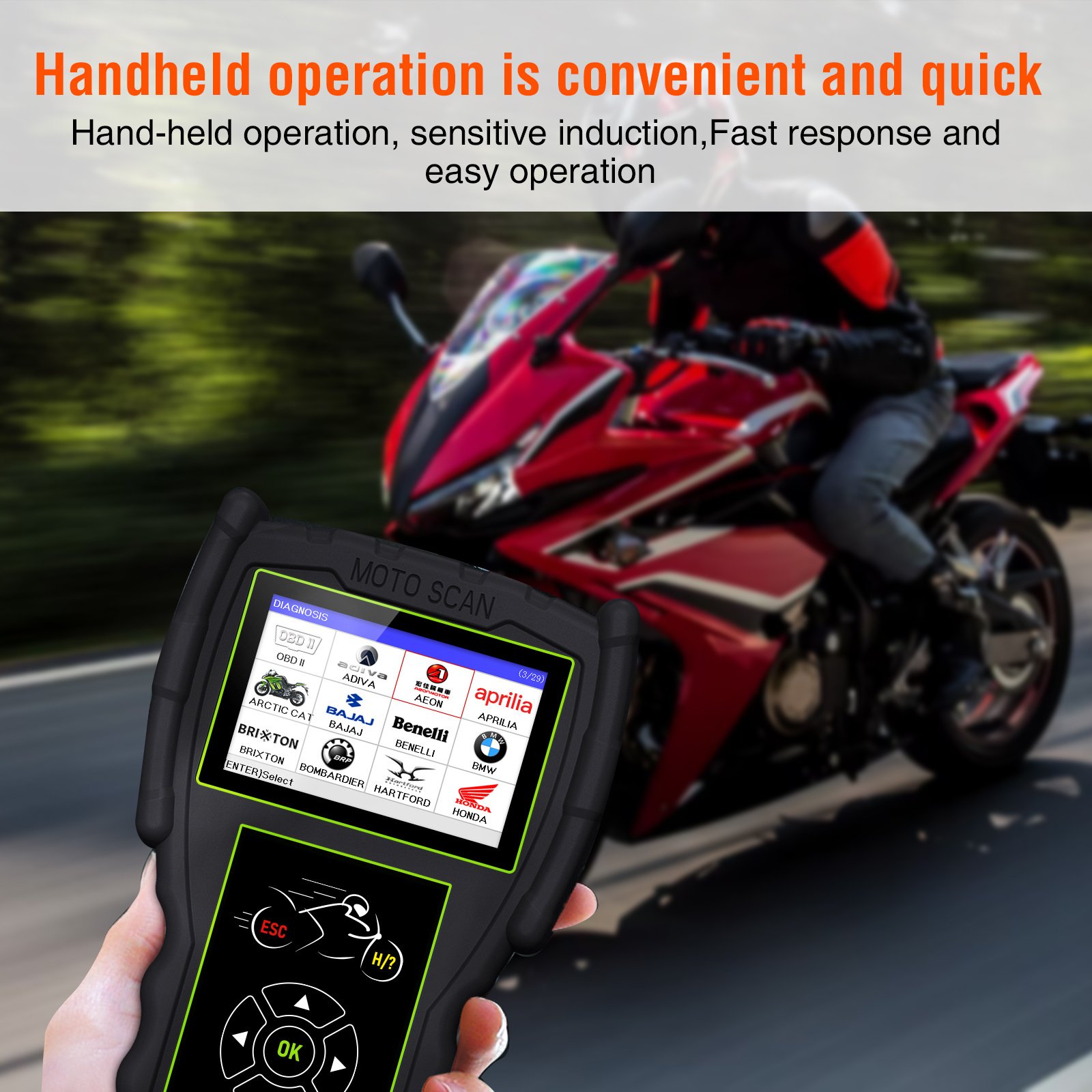 Professional Diagnostic Tool for Car Motorcycle OBD2 Scanner 12V Battery test High precision high and low temperature