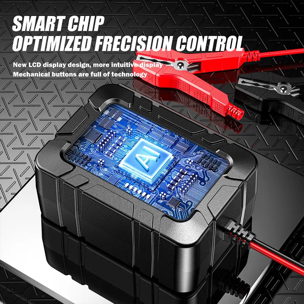 Universal Foxsur 12V Battery Charger 6V 1.5A Automatic Smart Dropshipping Products 12 Volt Motorcycle Car Battery Charger