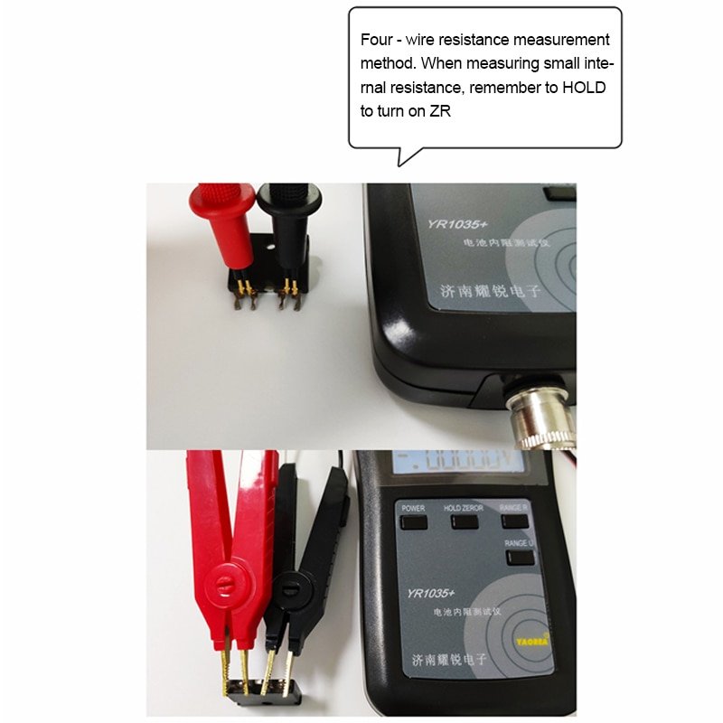 Yr1035 4-wire Battery Testing Instruments 18650 Lithium Lifepo4 Battery Internal Resistance Tester Battery Tester