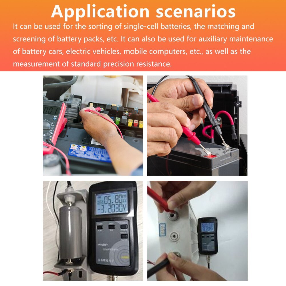 Yr1035 4-wire Battery Testing Instruments 18650 Lithium Lifepo4 Battery Internal Resistance Tester Battery Tester