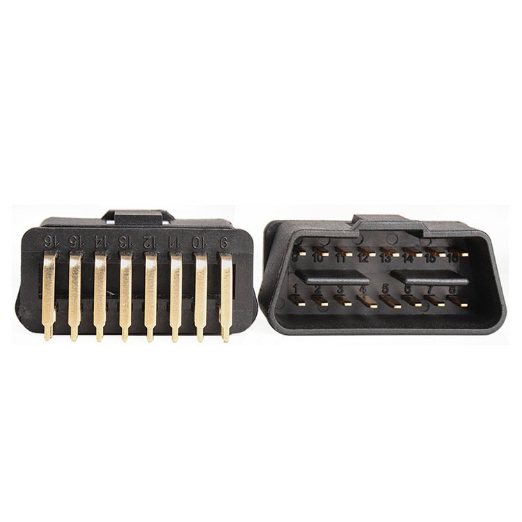 J1962 OBD OBD2 OBDII 16Pin Male Connector Plug with 90 Degree Pins
