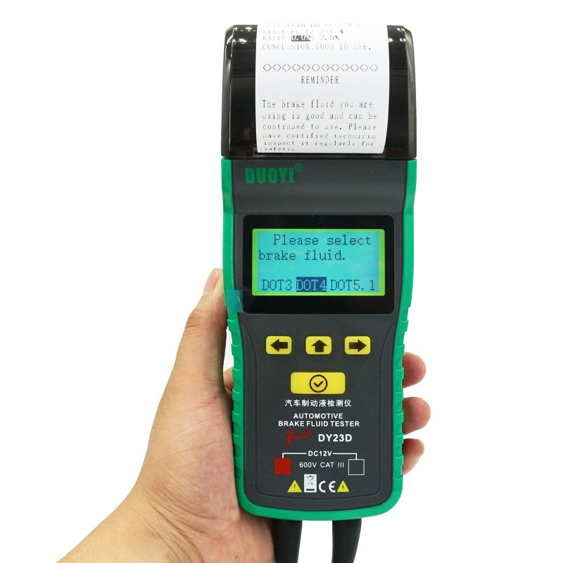 DUOYI DY23D Automotive Brake Fluid Tester Brake Fluid Moisture Content Detection for DOT3/4/5.1 Brake Fluid All-in-One Printer