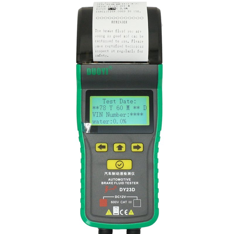 DUOYI DY23D Automotive Brake Fluid Tester Brake Fluid Moisture Content Detection for DOT3/4/5.1 Brake Fluid All-in-One Printer