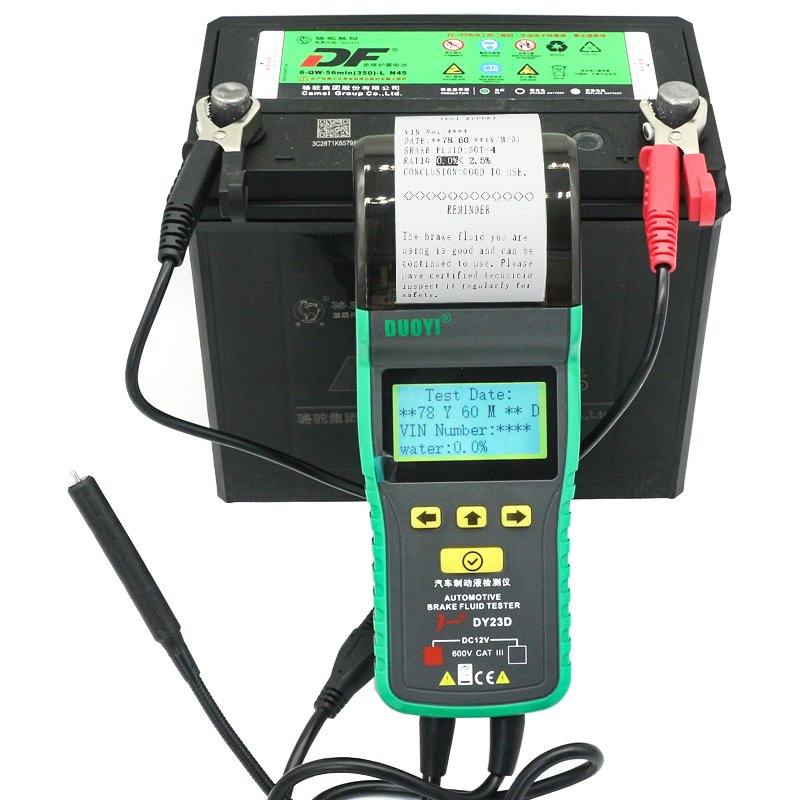 DUOYI DY23D Automotive Brake Fluid Tester Brake Fluid Moisture Content Detection for DOT3/4/5.1 Brake Fluid All-in-One Printer
