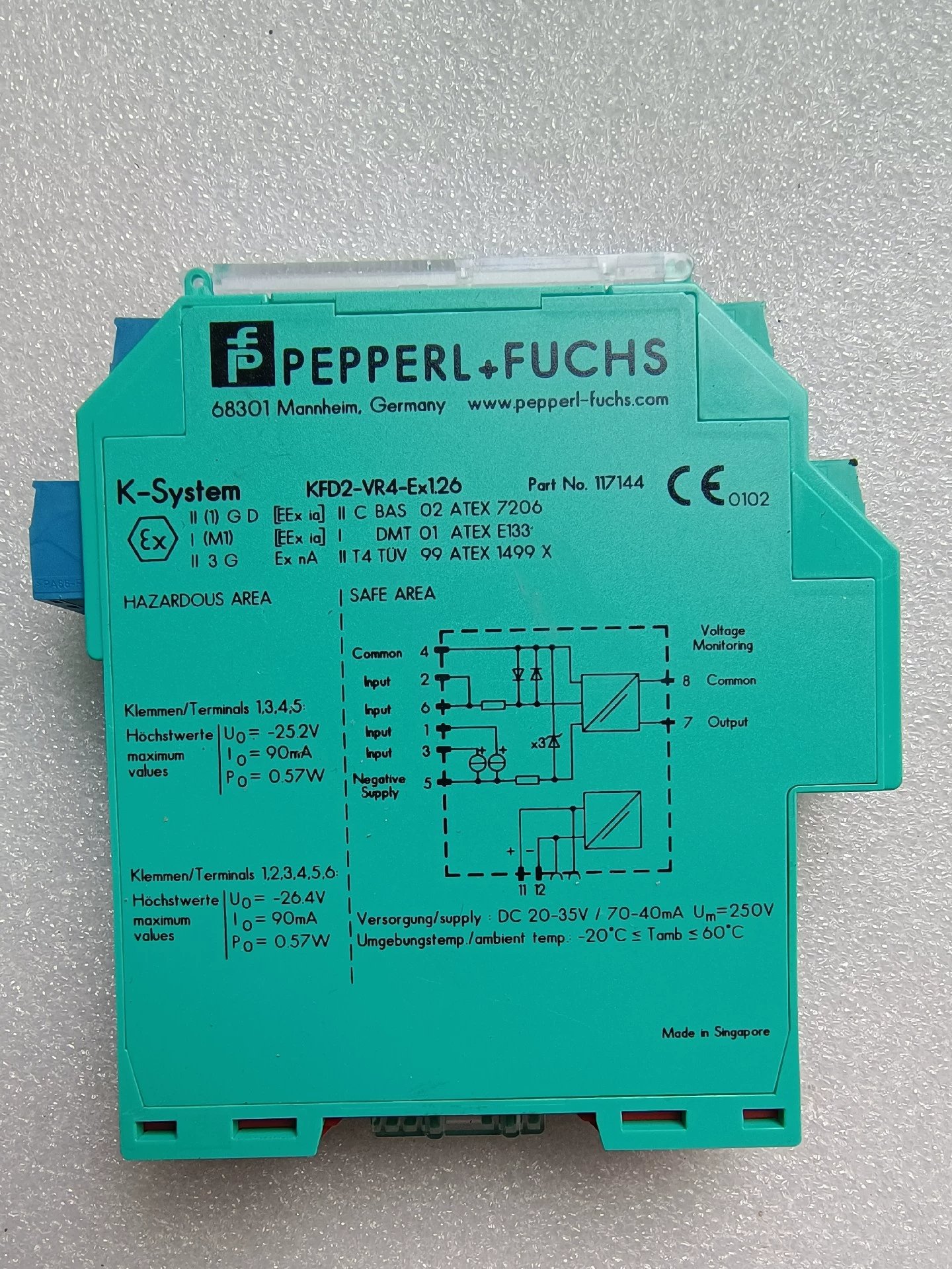 New Original KFD2-VR4-EX1.26 Voltage Repeater for Safety Barrier PLC PAC & Dedicated Controllers