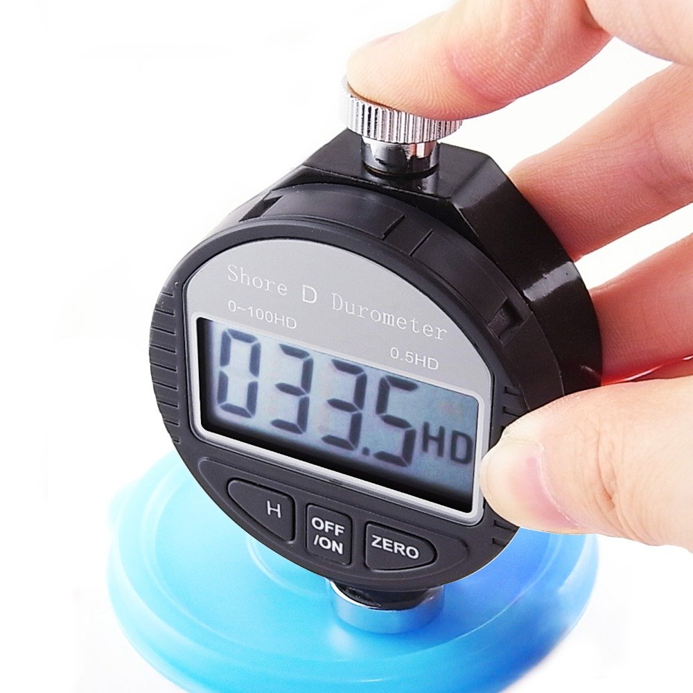 Shore D Hardness Meter Tester Automotive Thickness Gauge 0~100HD Range Rubber Plastics High Quality LCD Self Calibrated