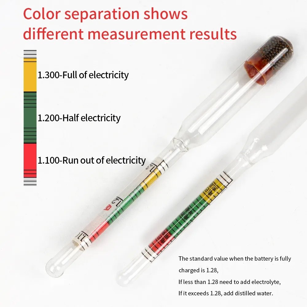 DTH-HY01 Battery Acid Hydrometer Measurement 1.100-1.300 Electrohydraulic Hydrometer Battery Tester Hydrometer