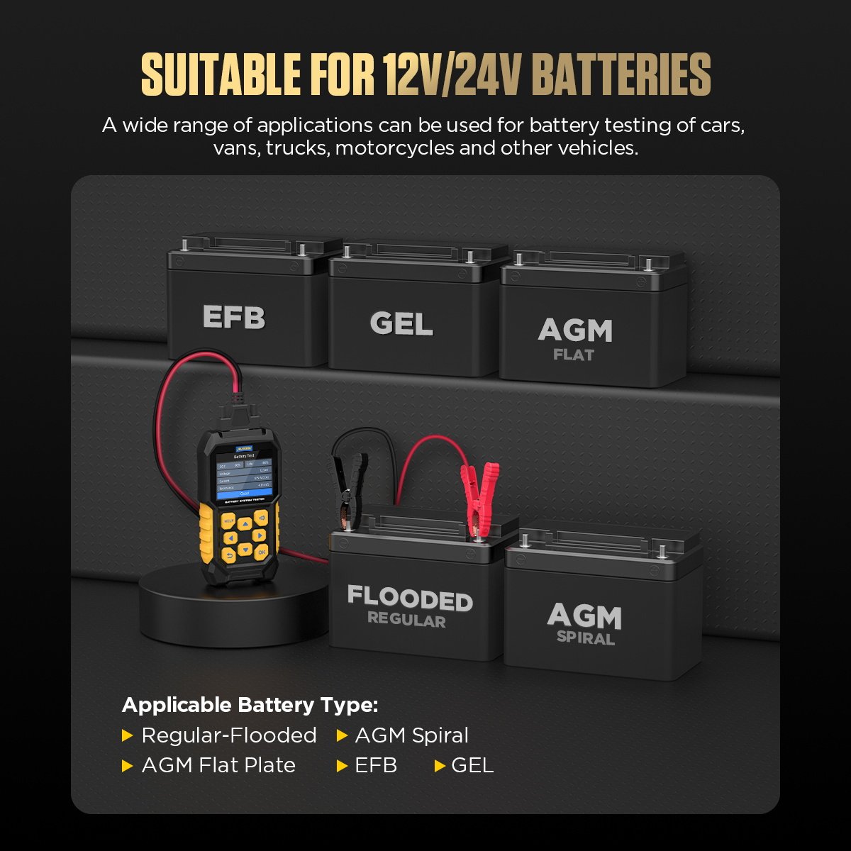 BT460 12v 24v Analyzer Equipment Online Diagnostic Kits Laptop Auto Charging Starting System Battery Test Machine