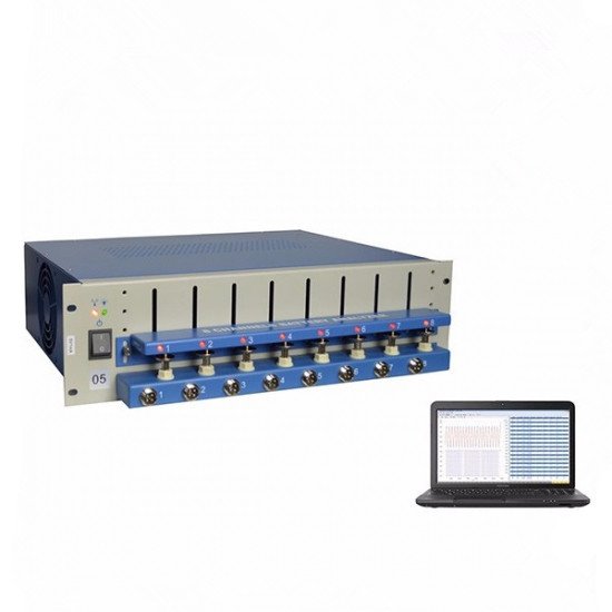8 Channels Battery Analyzer Cycler 5V 1A 3A With Lapqtop For All Type Of Rechargeable Batteries