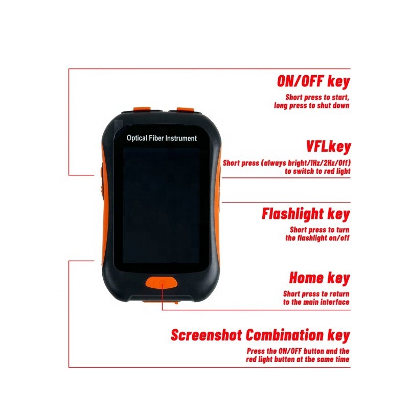 OTDR mini NK2800 optical time domain reflectometer 3.5 inch touch LCD 1550nm wavelength 80km range with iOLA mini otdr