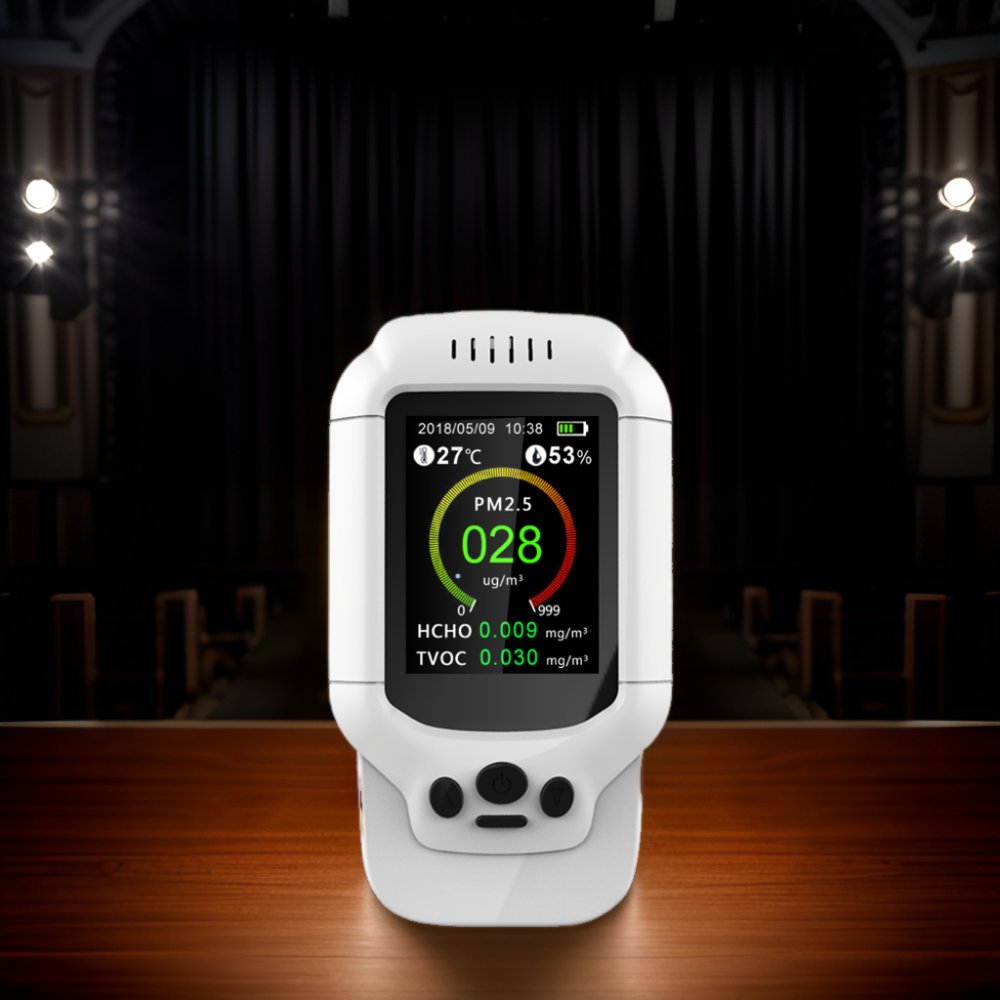 Dienmern Portable Handheld Gas Detector Air Quality Monitoring Tester for PM2.5 HCHO(Formaldehyde) TVOC Multi Gas Analyzer