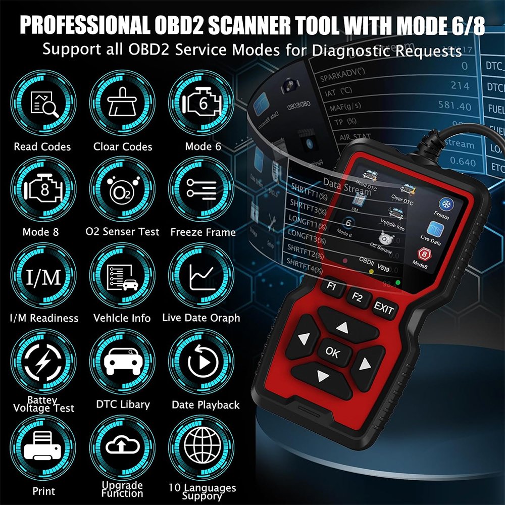 V519 ELM327 Auto Code Reader Best Cheap OBD2 Car Diagnostic Tools Full Function OBDII Scanner OBDII