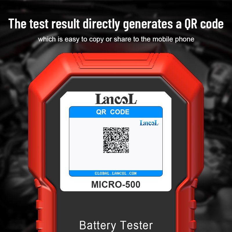 Lancol Newest 12V Car Battery Tester CCA 8 Languages MICRO-500 With LCD Display