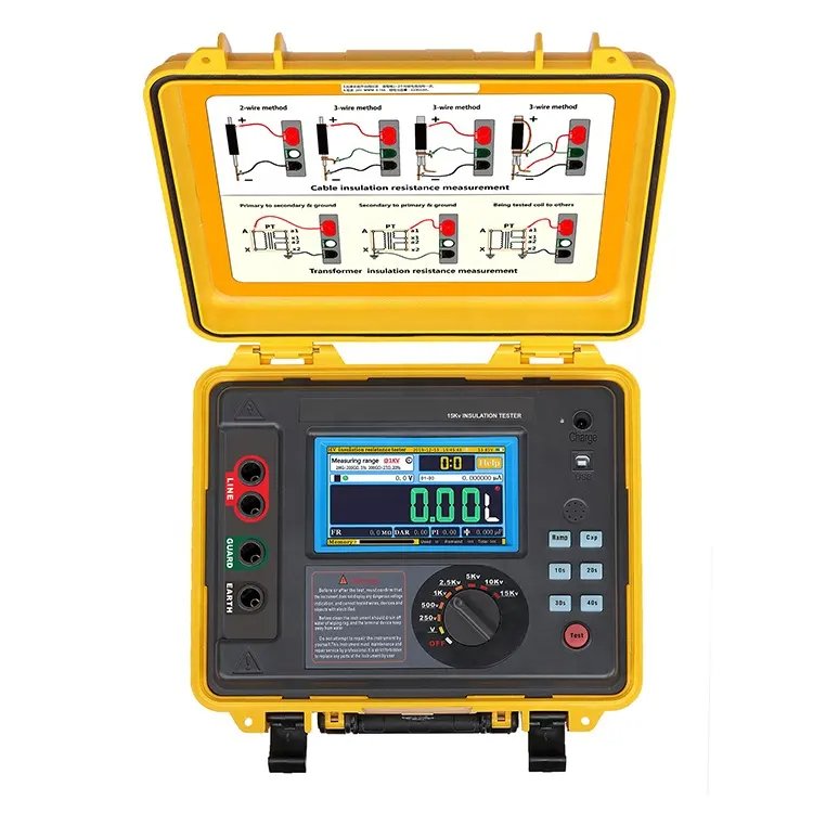 Wrindu RD3215E HV Digital Megohm IMegger Tester Insulation Resistance Insulation Resistance Tester Meter Micro Ohm Meter