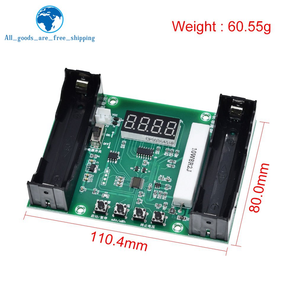 TZT XH-M240 18650 lithium battery Capacity tester maH mwH digital discharge electronic load battery monitor