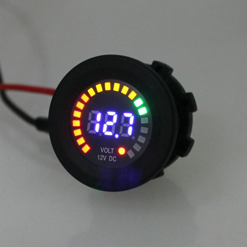 Auto Ship DC 12V digital Voltage meter and Battery level tester