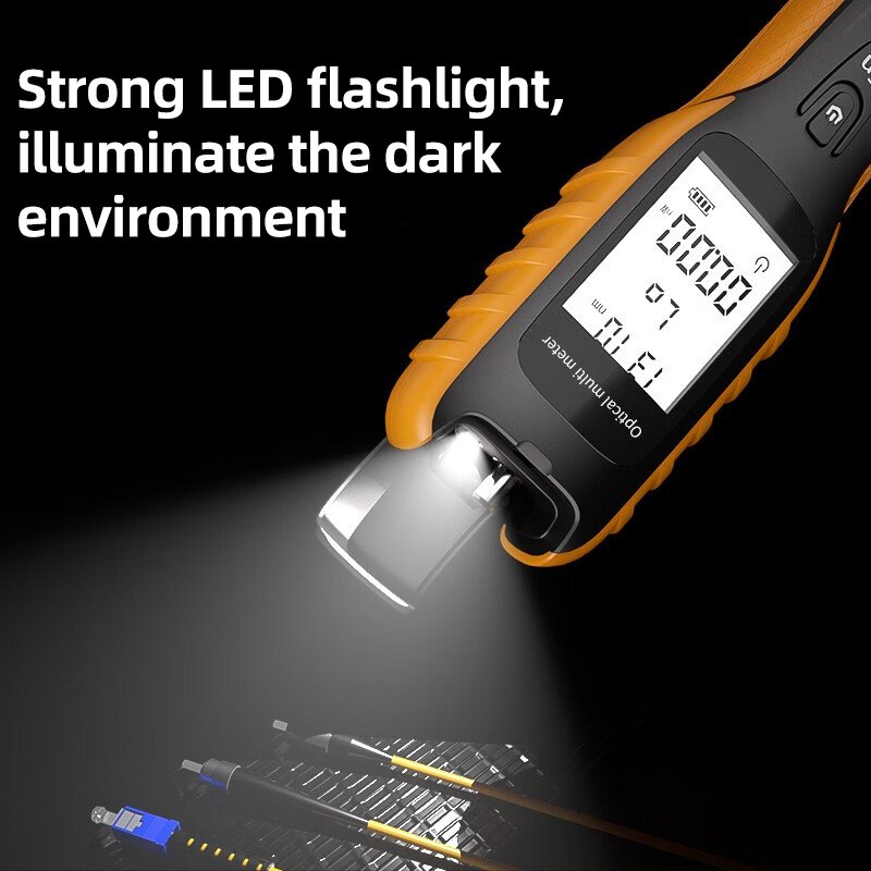 Mini OPM fiber optic Tester Li-battery High-precision 9 wavelengths 5G LED Lighting optical power meter