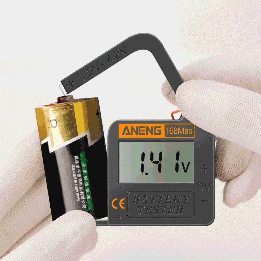 168Max Digital Lithium Battery Capacity Tester Universal test Checkered load analyzer Display Check AAA AA Button Cell