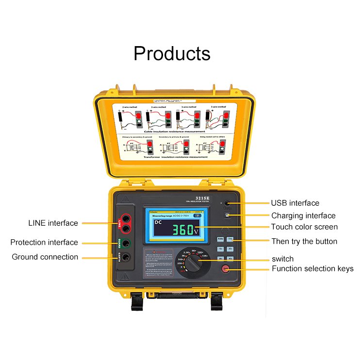 Digital 15kv Multi-function Insulation Resistance Meter Megohmmeter Tester Price
