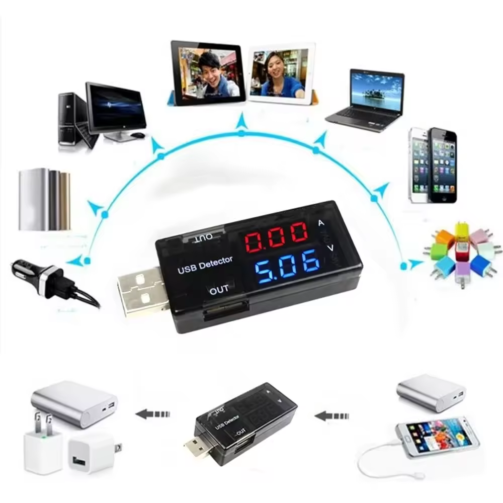 Keweisi USB Current And Voltage Tester Usb Voltage And Current Meter USB Charger Doctors Mobile Battery Tester Power Detector