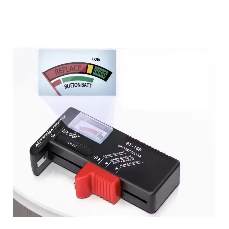 BT-168D Digital LCD Battery Indicator Tester for 9V 1.5V AA AAA Cell C D Batteries BT-168D Checker