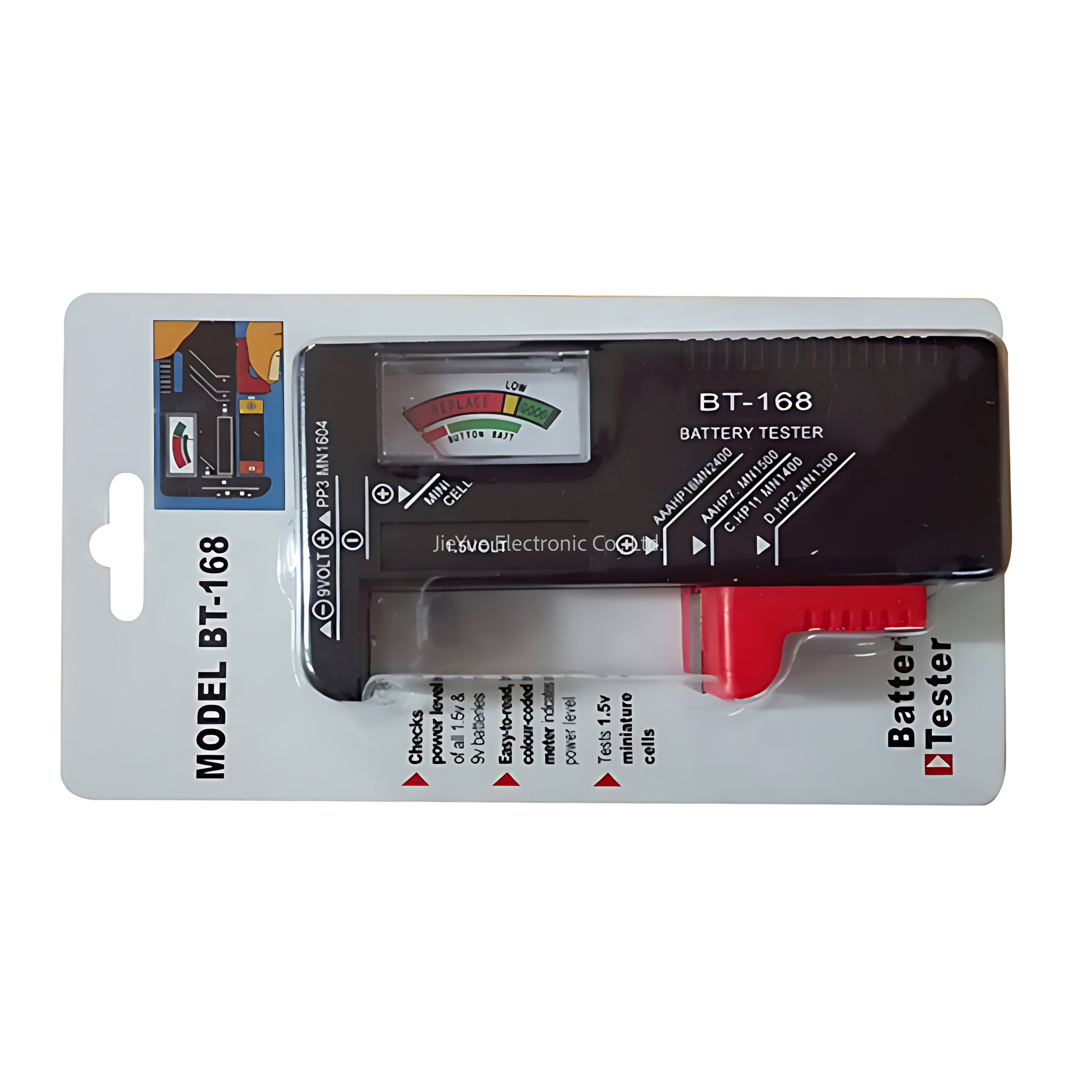 BT168 Digital Battery Tester Volt Checker for AA AAA 9V Button Multiple Size Battery Tester Voltage Meter Tools BT168D BT-168D