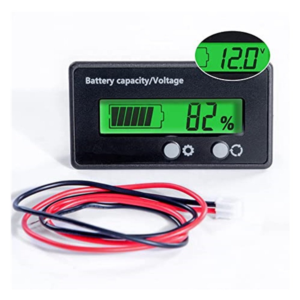 LCD Battery Capacity Monitor Gauge Meter 12V24V48V60V72V Lead Acid Battery Status Indicator Lithium Battery Capacity Tester
