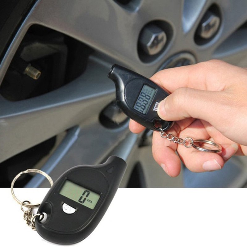 Digital Tire Tyre Air Pressure Gauge Tester Tool Mini LCD Display Key Chain Inspection Tool Car Repair Tool Auto Part