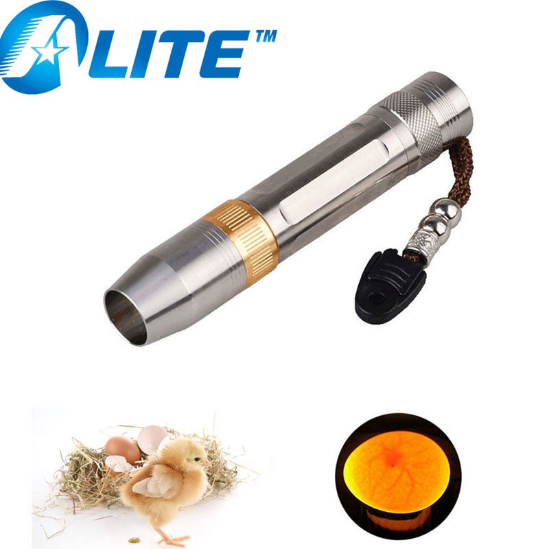 Alite LED Light Egger Tester Stainless Steel Portable Egg Candling Flashlight for Hatching Poultry Chicken Eggs