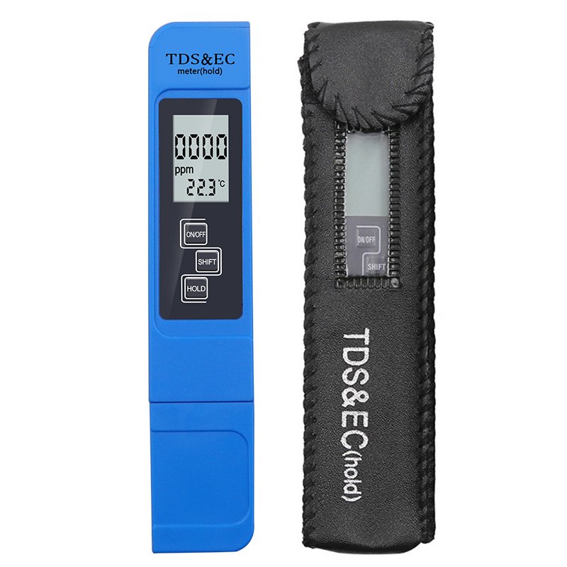 Digital Water Quality Tester TDS EC Water Test Pen Range 0-9990 Multifunctional Water Purity Temperature Meter TEMP PPM Tester