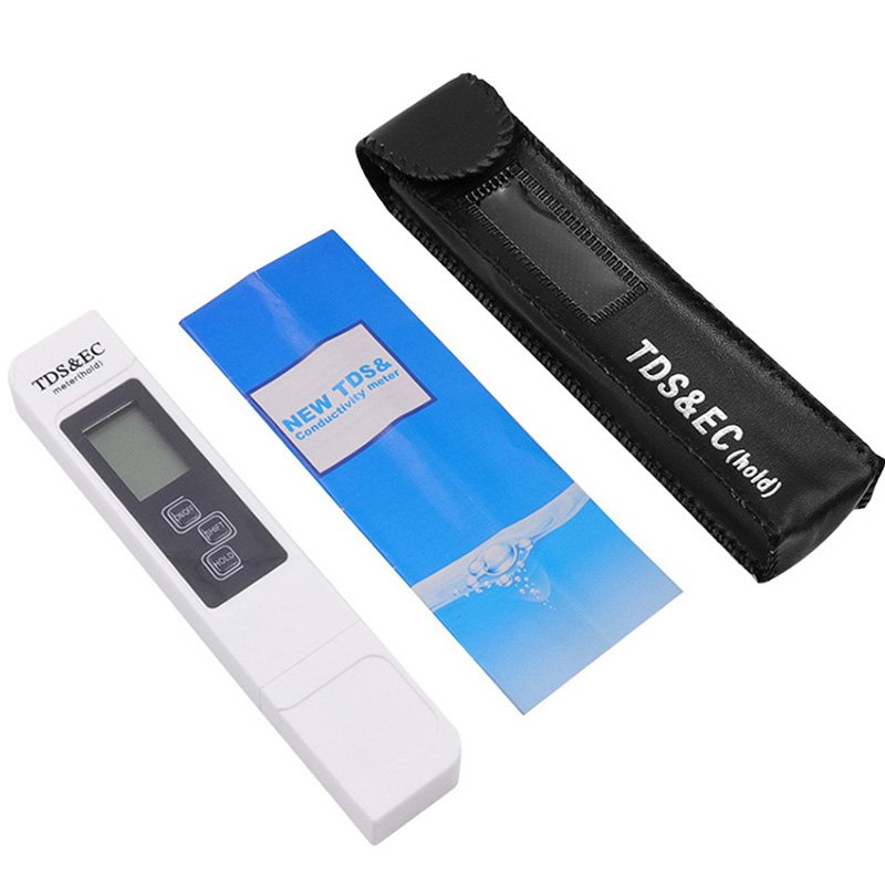 Digital Water Quality Tester TDS EC Water Test Pen Range 0-9990 Multifunctional Water Purity Temperature Meter TEMP PPM Tester