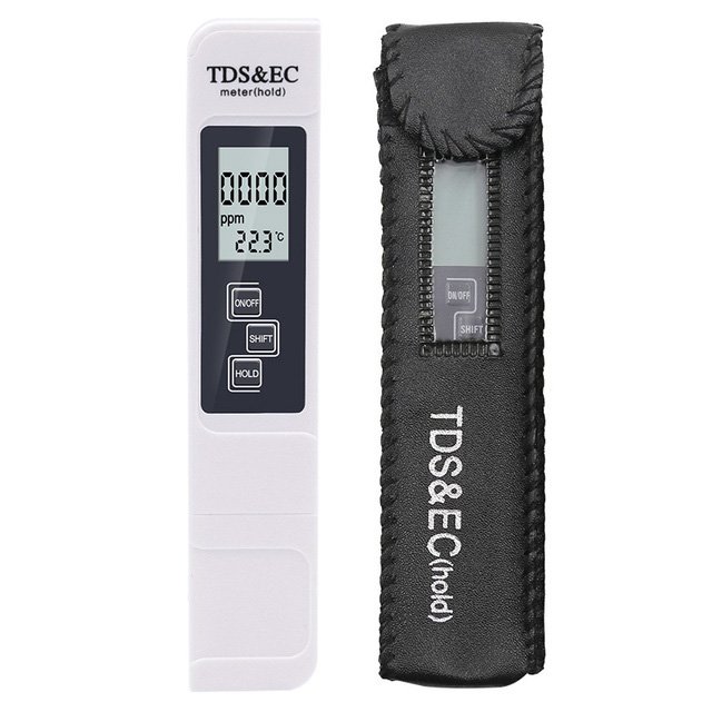 Digital Water Quality Tester TDS EC Water Test Pen Range 0-9990 Multifunctional Water Purity Temperature Meter TEMP PPM Tester