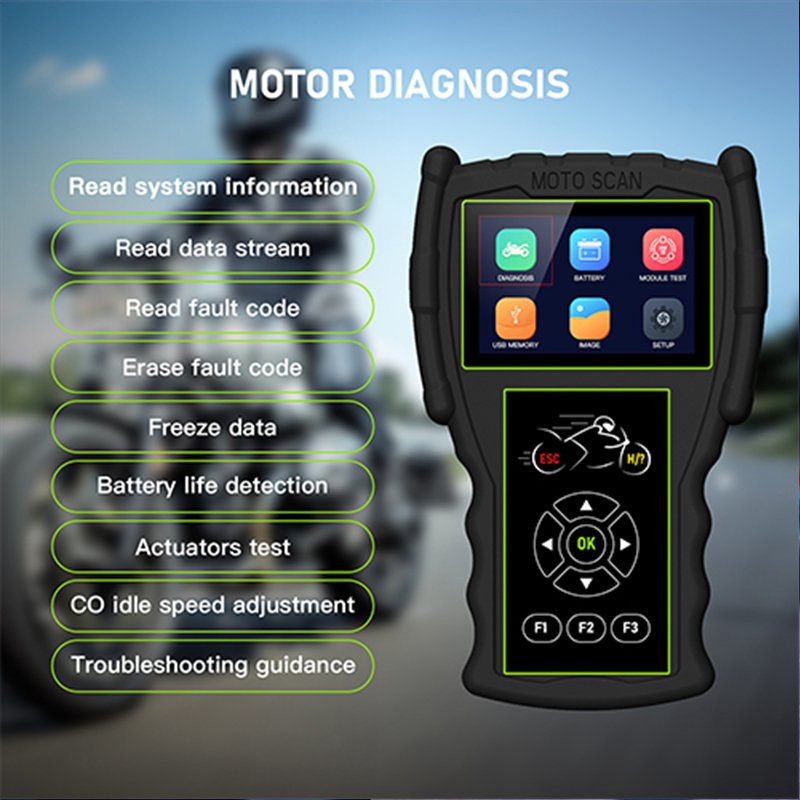 Jdiag M100 Pro Full Version Battery Tester Motorcycle Diagnostic Tool OBD2 Scanner for BMW/KTM H-onda K-awasaki S-uzuki Y-amaha