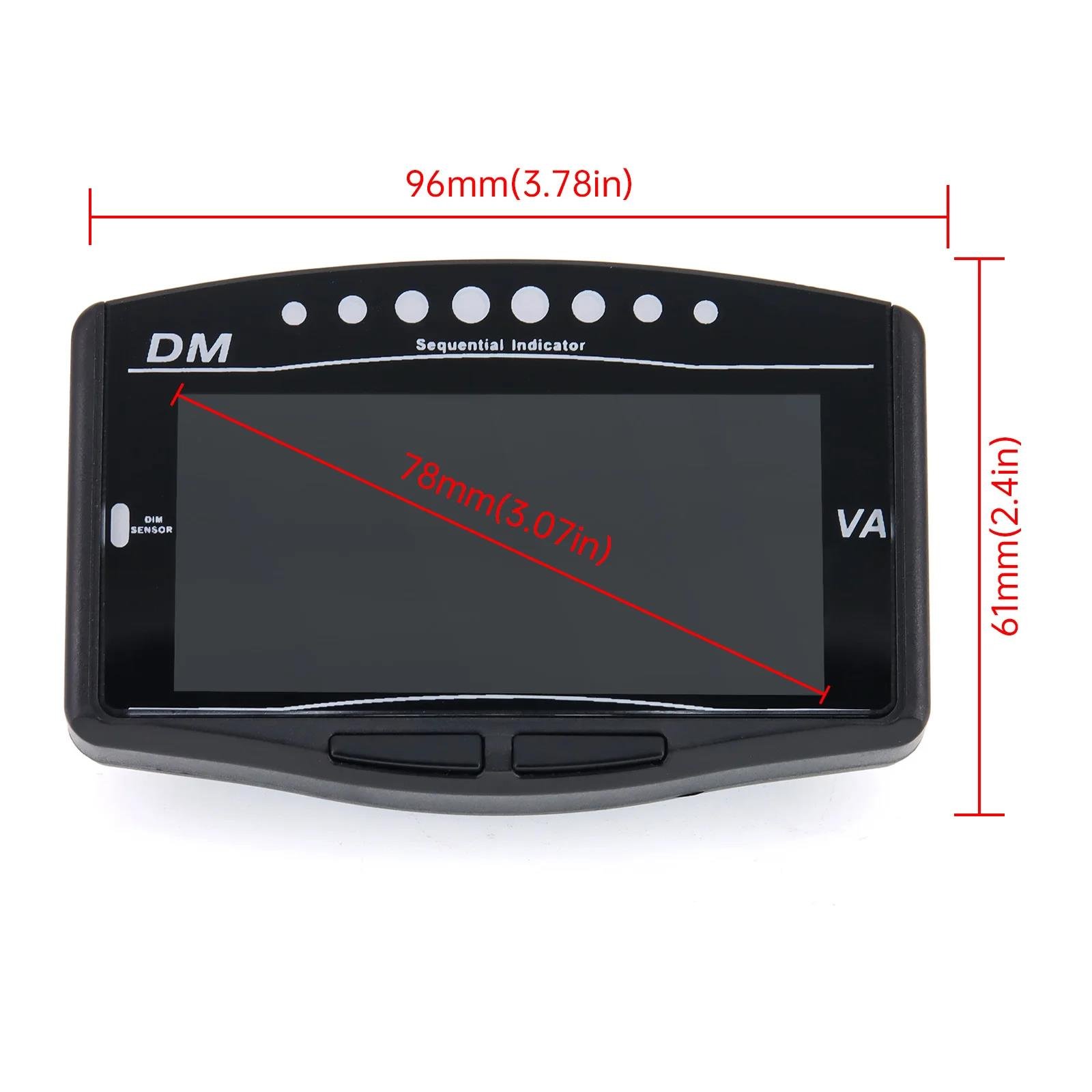 5 In 1 12V24V Universal LCD Instrument Panel Water Temp + Voltage + Fuel Level + Oil pressure + Tachometer LED Digital Car Gauge