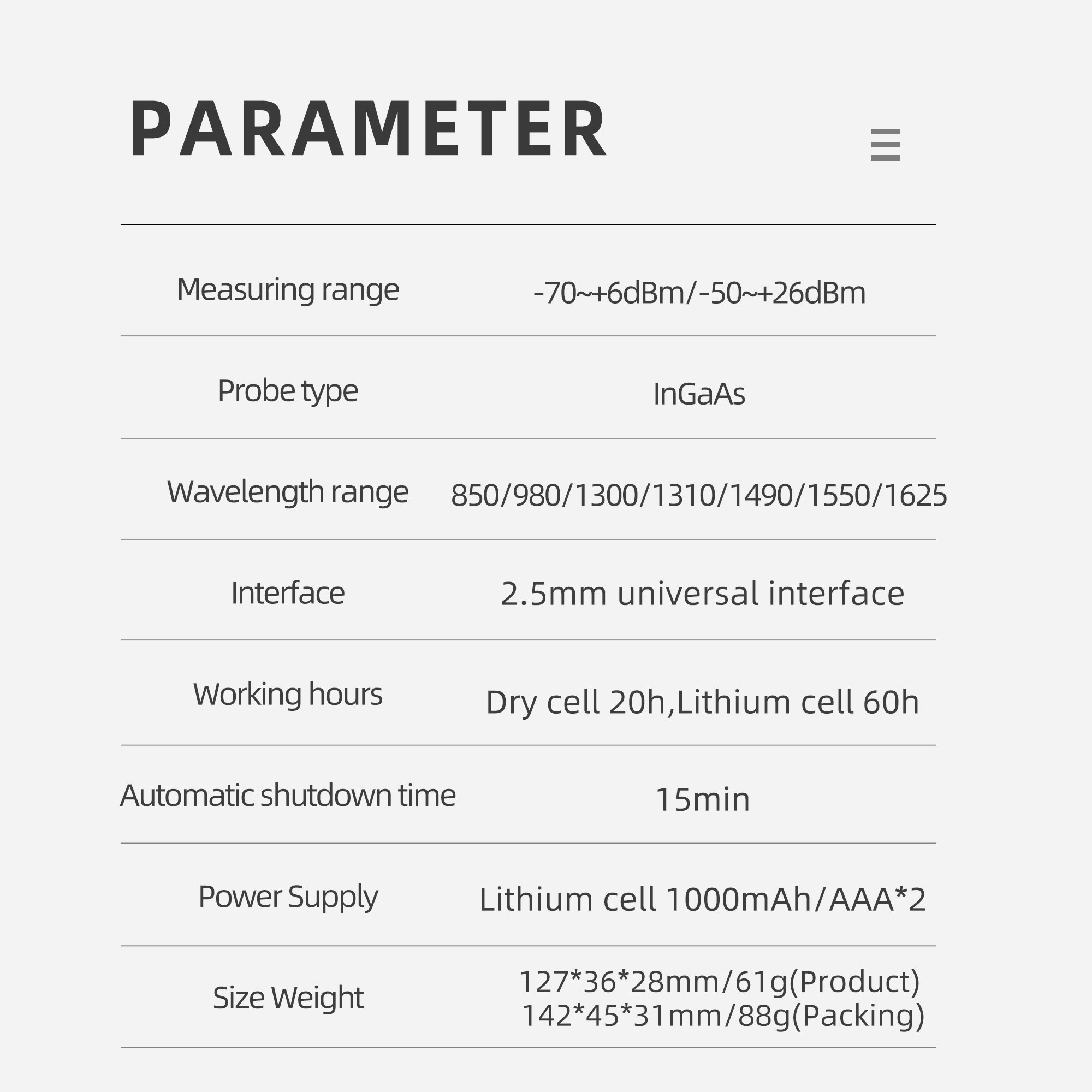 New Optical Cable Tester Tools -70-+6dbm/-50+-26dbm Mini OPM Fiber Optical Power Meter Tester