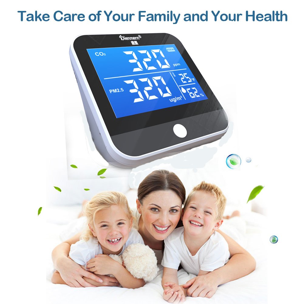Dienmern new model Air Quality Monitor with Co2 sensor tester PM2.5 Detector medidor de co2 en espaol to Spain market