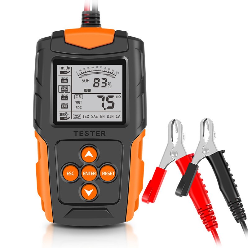 FOXSUR 12V 24V Lead acid battery tester Digital Analyzer Tester battery tester