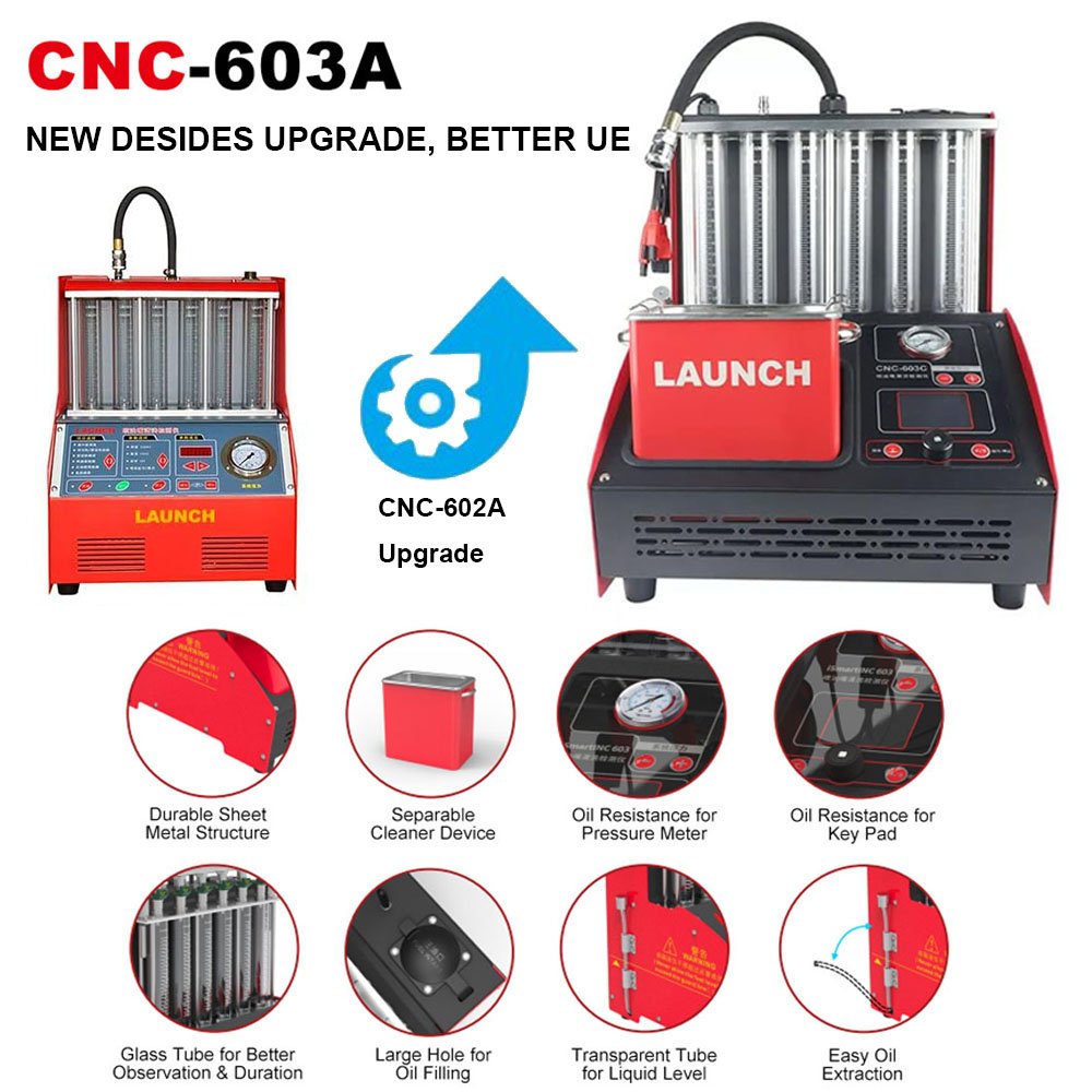 diesel injector tester machine Brand New LAUNCH New Arrival Automatically CNC-603A Injector Cleaner Tester machine