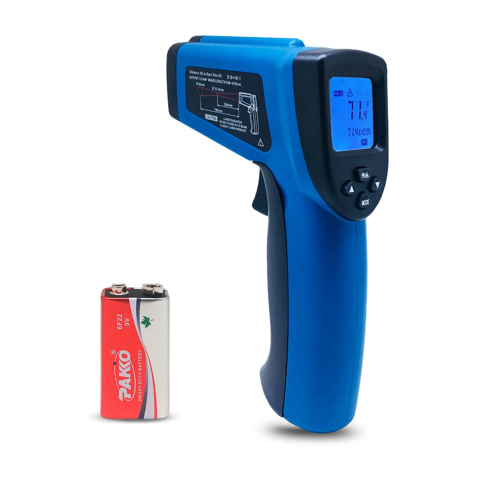 Laser pyrometer industrial high temperature sensor gun price 1600 measuring digital digital infrared thermometer for industry