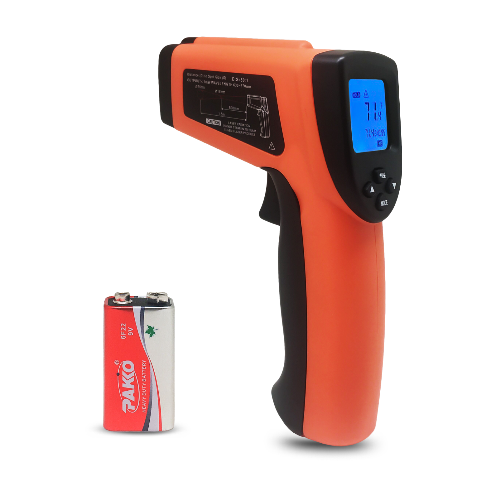 Laser pyrometer industrial high temperature sensor gun price 1600 measuring digital digital infrared thermometer for industry