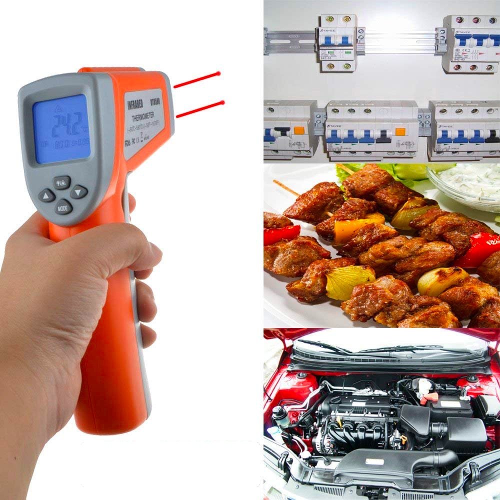 Laser pyrometer industrial high temperature sensor gun price 1600 measuring digital digital infrared thermometer for industry