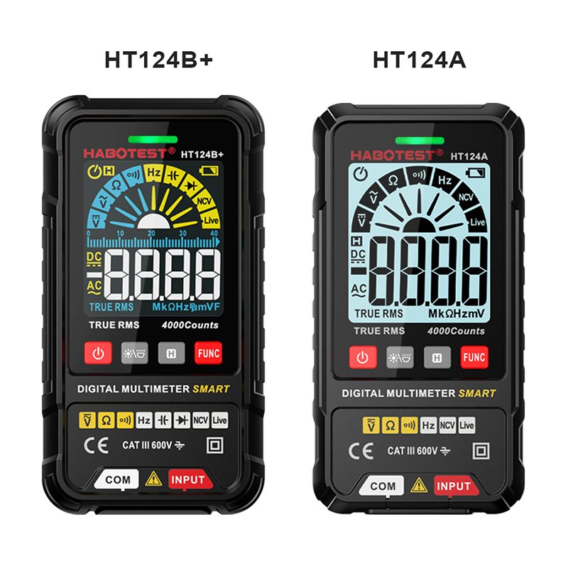 Large Screen LCD Backlight Display Digital Professional Multimeter Portable AC/DC Voltage Testers Handheld Smart Multimeter