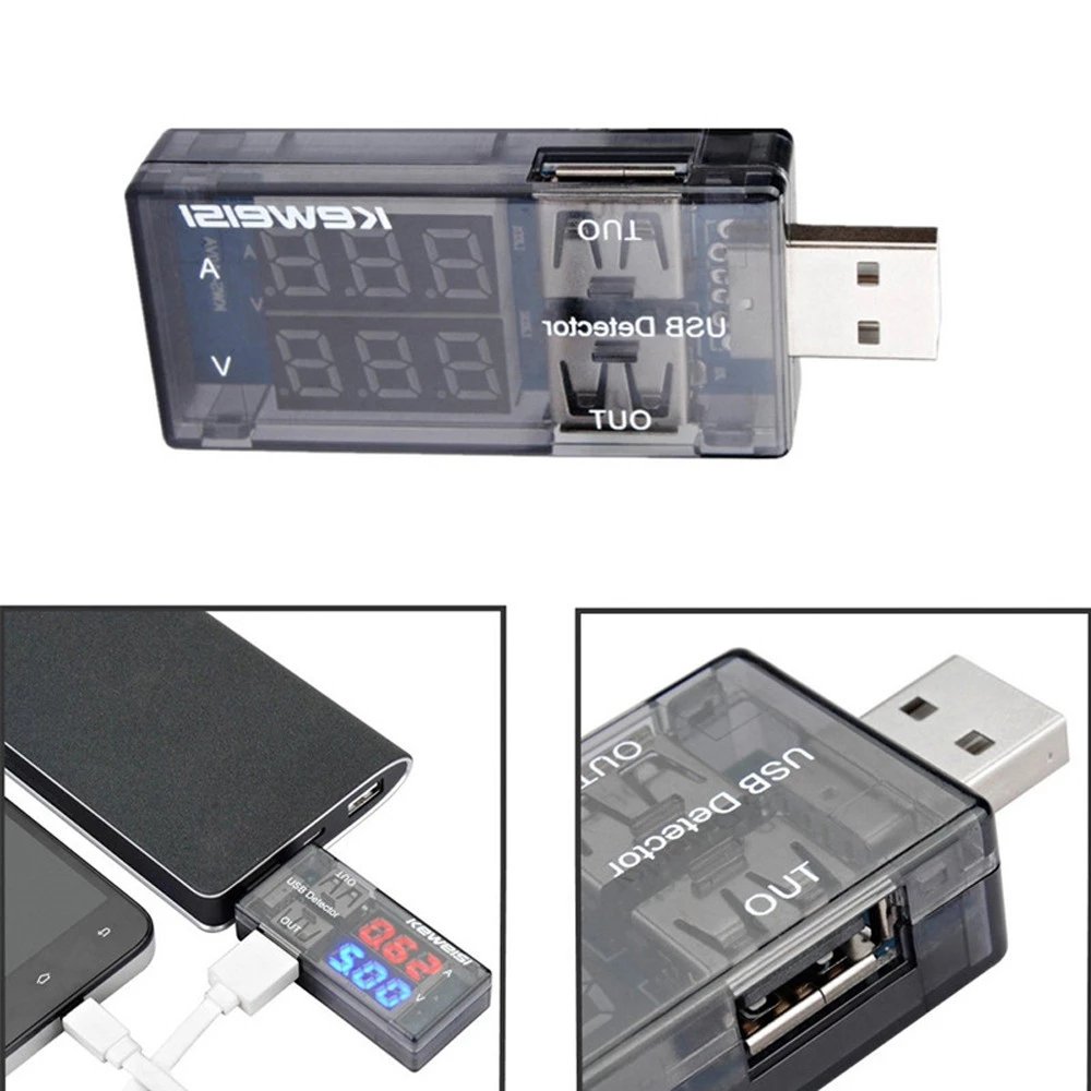 Keweisi USB Current And Voltage Tester Usb Voltage And Current Meter USB Charger Doctors Mobile Battery Tester Power Detector