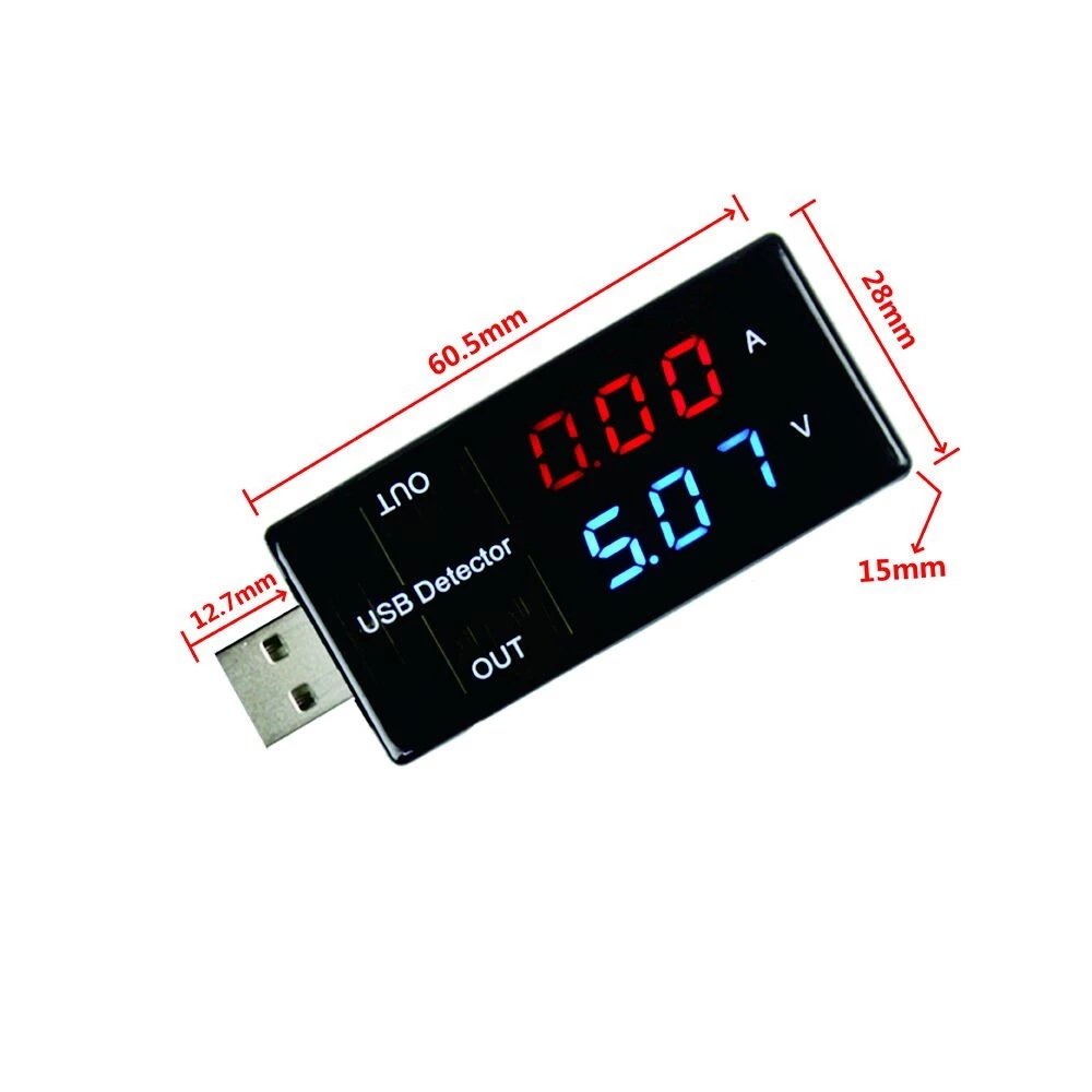 Keweisi USB Current And Voltage Tester Usb Voltage And Current Meter USB Charger Doctors Mobile Battery Tester Power Detector