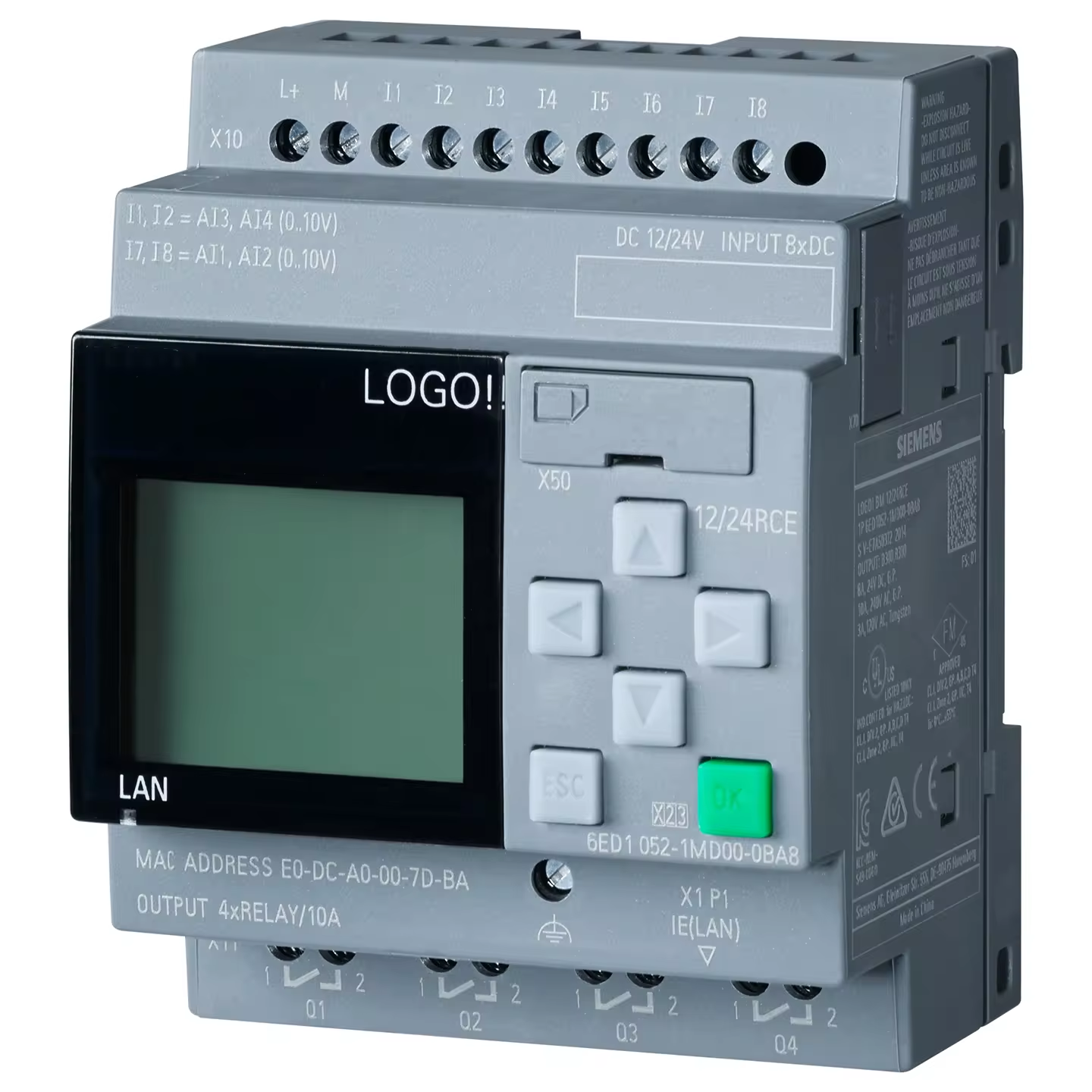 Basic module with Display 6ED1052-1MD08-0BA2 and original servo motor plc controller warehouse stock programming controller