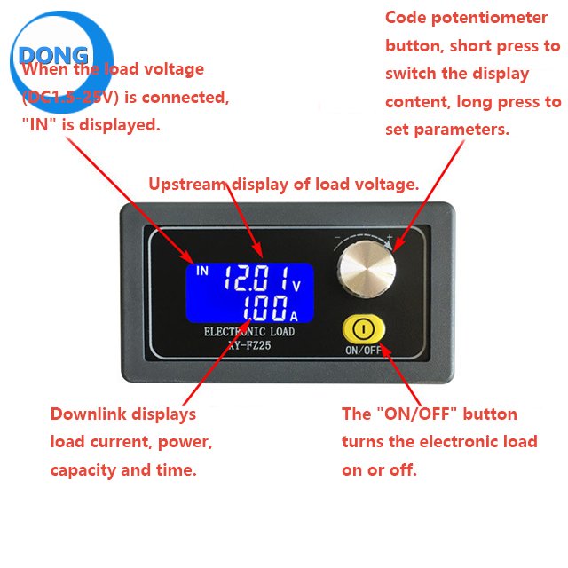 FZ25/FZ35 constant current electronic load Power aging adjustable load module Battery discharge capacity tester