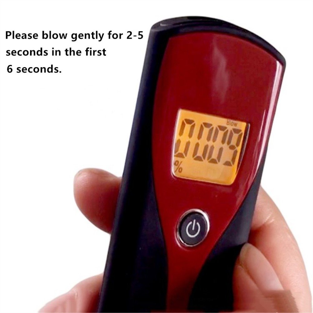 6880S Professional Digital Alcohol Tester Detector Breathalyzer with Hanging Rope